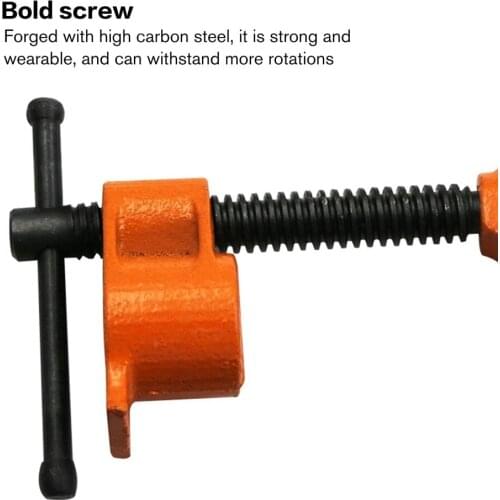 New 1/2 Inch Heavy Duty Pipe Clamp for Woodworking Wood Gluing Pipe Clamp Steel Cast Iron Pipe Clamp Fixture Carpenter Hand Tool