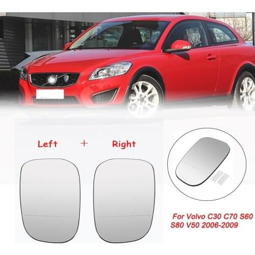 New Left / Right Car Rearview Side Heated Door Mirror Glass For Volvo C30 C70 S60 S80 V50 2006-2009 30762571