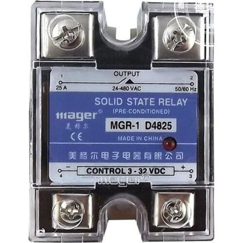 Single Phase Solid State Relay SSR 25A MGR-1 D4825 3-32VDC 2pcs/lot