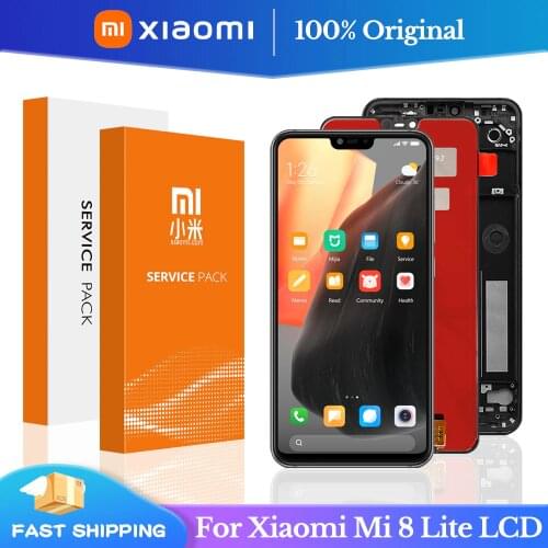 6.26'' Original LCD For Xiaomi Mi 8 Lite LCD Display Touch Screen Digitizer Assembly With Frame For Xiaomi Mi8 Lite Mi 8X LCD