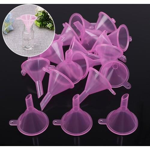 10PCS Mini Funnels Empty Bottle Packing Tool For Travel Plastic Lightweight Funnels For Perfume Liquid Essential Oil Splitter