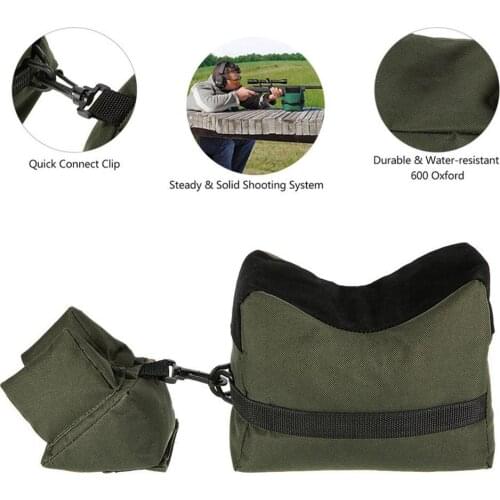 Tactical Bag Rifle Support Sandbag Unfilled Sand Sniper Shooting Target Stand Front & Rear Bag Hunting Accessories