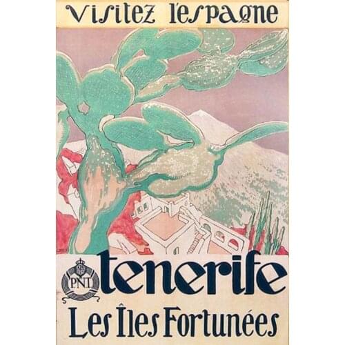 Spain Tenerife Island Scenic Travel Tour Islas Canarias Vintage Decorative Poster Wall Canvas Sticker Home Decor