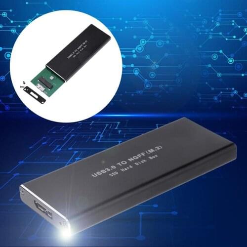 M.2 NGFF to USB 3.0 SSD SATA HDD External Enclosure Case Adapter Aluminium Box hdd box usb 3.0