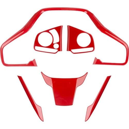 6Pcs Inner Steering Wheel Sticker Trim Car Accessories for Honda Civic 10Th 2016-2021