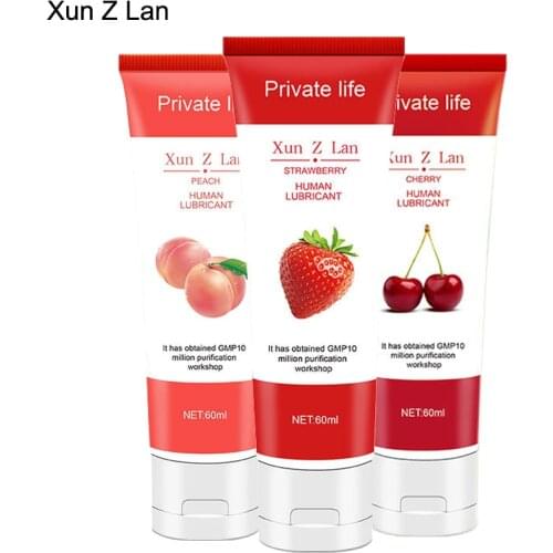 Water Soluble Lubricant Strawberry Lubricant 60ml,Cherry,Peach,Edible Fruit Flavour Lubricants Anus Oral Sex Lube Vaginal Grease