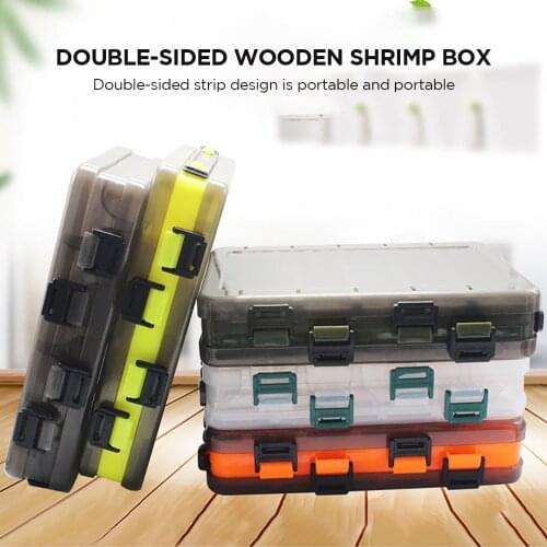 High Quality Fishing Tackle Boxes Fishing Accessories Double Sided Storage Case Gray Plastic Sub-box For Fishing Lure Hook Bait