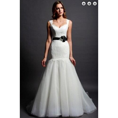 New fashion bridal bride gown white long Removable belt plus size lace backless wedding Mermaid Mother of the Bride Dresses