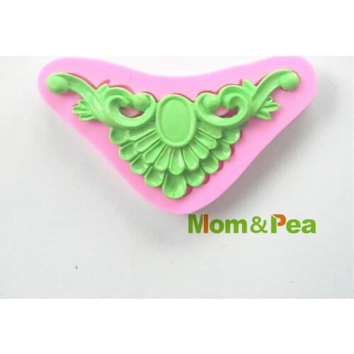Mom&Pea 0516 Free Shipping Border Lace Shaped Silicone Mold Cake Decoration Fondant Cake 3D Mold Food Grade Silicone Mould