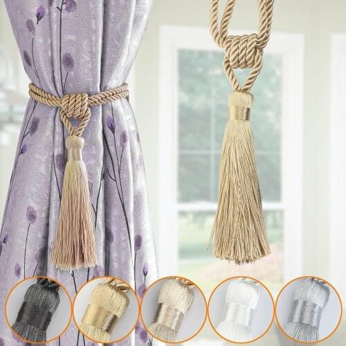 1PC Curain Tiebacks With Tassel Curtain Clips Rope Tie Backs holdbacks Home Accessories Decorative