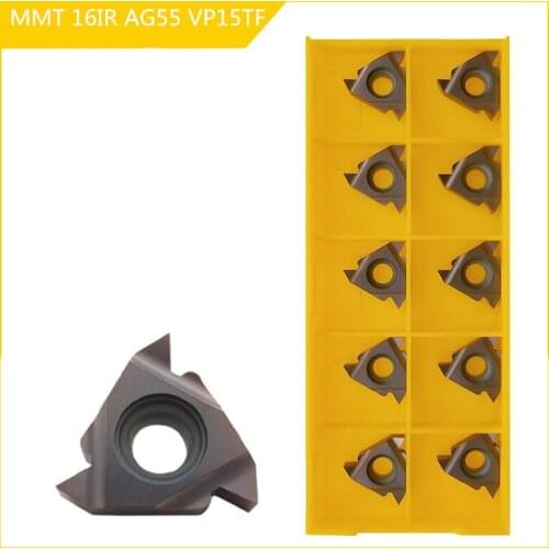 10 pieces 16IR AG55 VP15TF carbide insert thread lathe tool cutting tool CNC lathe tool CNC tool 16IRAG55