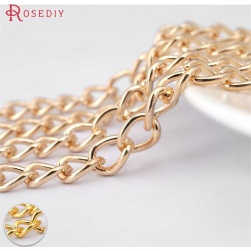 29429-G)2 Meters 8x5MM Champagne Gold Color Iron Extended Chain Connect Chains Necklace Chains Diy Jewelry Findings Accessories