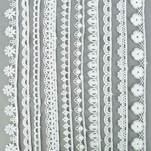 5 Yards White Lace Trim Ribbon Garment Embellishment Embroidery Sewing Fabric Lace Triming Tape Clothing Accesories