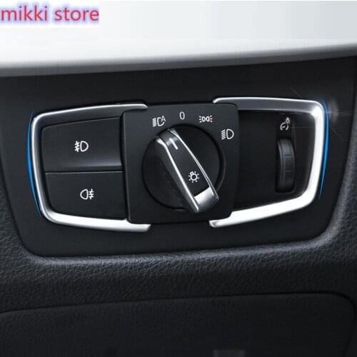 Accessories For BMW 1 2 3 4 Series X5 X6 3GT F20 F22 F30 F31 F32 F34 F15 F16 Car styling Headlight switch Frame trim cover strip
