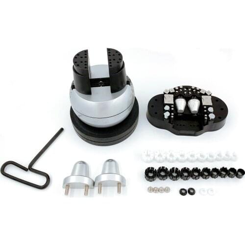 Engraving Block 5 inch Ball Vise Setting Jewelry Ball Vise Engraving with 59PCS Attachment and Rubber Base Jewelry Making Tools