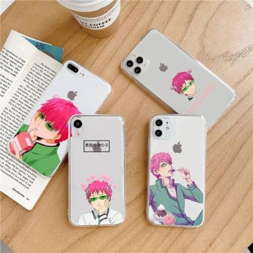 Saiki Kusuo Japanese Anime Phone Case Transparent soft For iphone 5 5s 5c se 6 6s 7 8 11 12 plus mini x xs xr pro max
