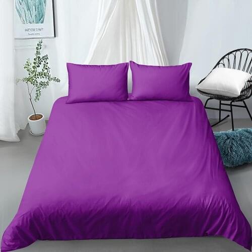 Pure color Bedding sets Purple Gray Black Duvet covers and Pillowcases Quilt cover Camel Pillow case 3 pieces King Queen Bedding