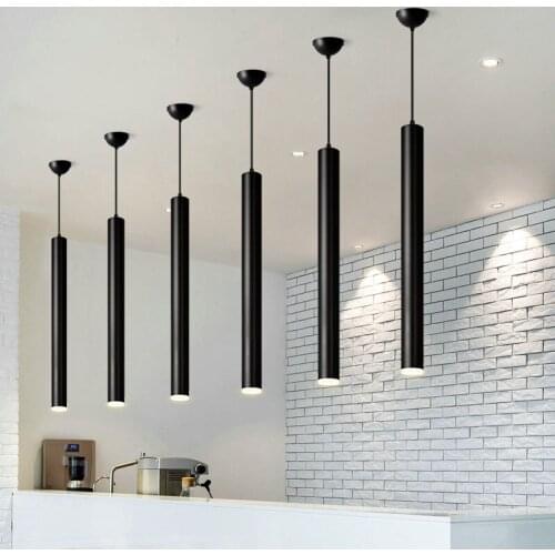 Cylinder Pipe Pendant Light Cylinder Light Dining Room Shop Bar Counter Decoration LED Pendant Lamp Kitchen Art Lighting PA0235