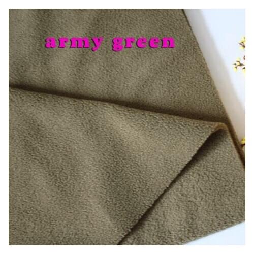 Army Green Double-sided Polar Fleece Fabric anti-pilling Hoodies Blankets Lining Fabric SOLD BY THE YARD FREE SHIPPING