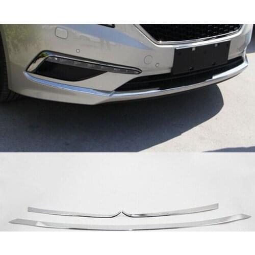 Hot ACCESSORIES FIT For Hyundai SONATA 2015 2016 LF CHROME FRONT LOWER BUMPER COVER TRIM MOLDING GRILLE GARNISH
