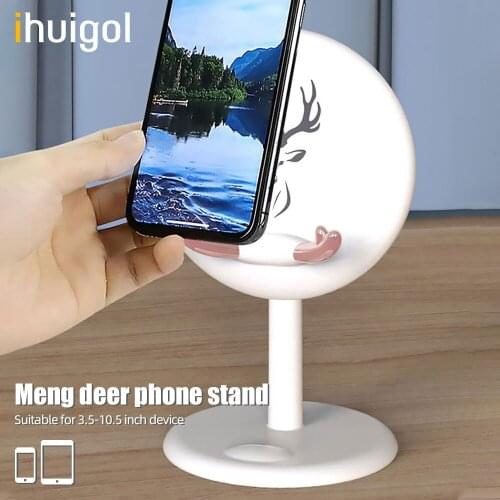 Ihuigol Adjustable Cartoon Phone Holder For iPad For iPhone 11 XS Pro X 7 8 Max Samsung Xiaomi Universal Holder Portable Bracket