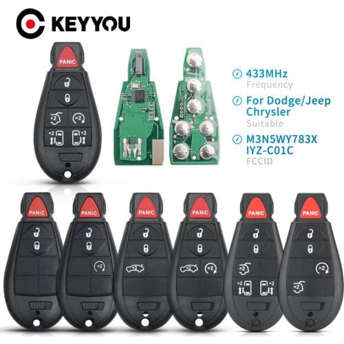 KEYYOU 2/3/4/5/6/7 Button Remote Car Key For Chrysler M3N5WY783X ID46-7941 Chip 433/434Mhz For Chrysler Jeep Grand Cherokee