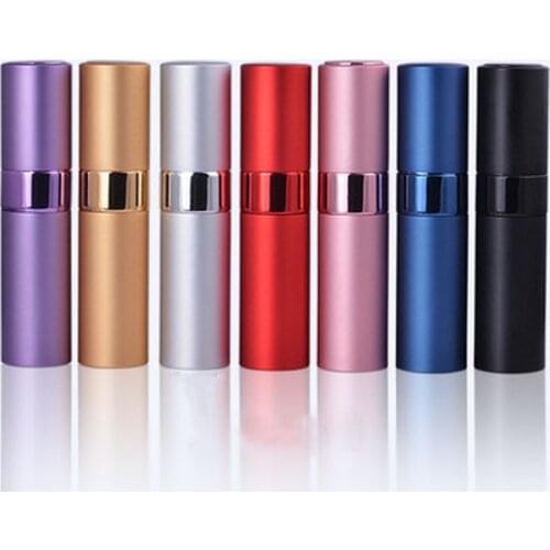 8ml Metal Aluminum Refillable Perfume Bottle Cosmetic Spray Bottle Portable Empty Bottle Travel Sub-bottle Liner Glass
