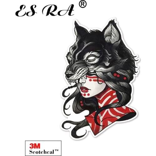 Laptop Decals Japanese Girl Wolf Die Cut Vinyl Pegatinas Car Stickers Matt Waterproof Skateboard Journal Window Bottle Decorate