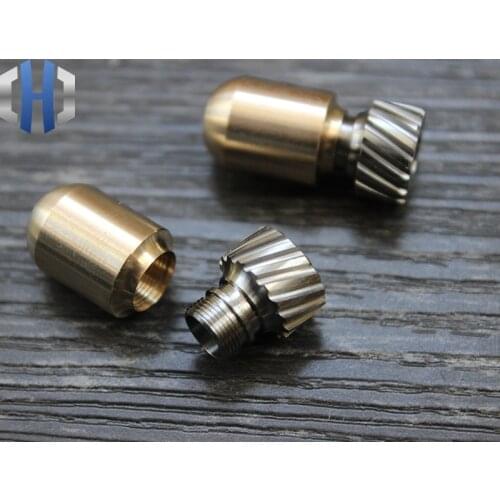 2018 New Arrival Titanium+Copper Pendant Hanging Buckle Zipper Head Phone Palling EDC Umbrella Rope Pendant with Good Quality