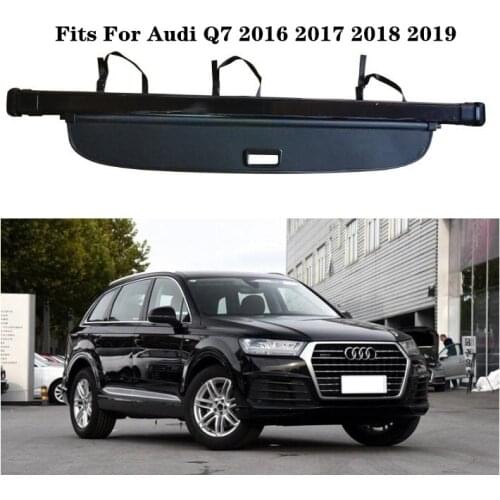 High Qualit Car Rear Trunk Cargo Cover Security Shield Screen shade Fits For Audi Q7 2016 2017 2018 2019(black, beige)