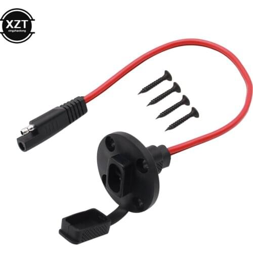 SAE 2 hole 4 hole SAE Wire With Fixing Screw Hole Chassis Assembled Waterproof Cover SAE to SAE Male To Female Connector Cable