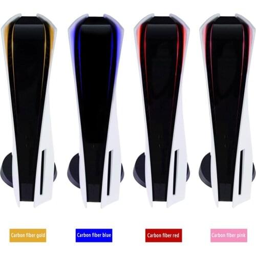 For PS5 DE/UHD Console LED Light Strip Luminous Sticker Carbon Fiber Light Sticker Light Bar Sticker For PlayStation 5