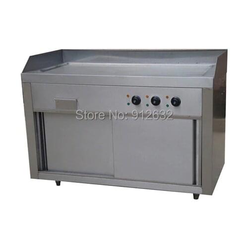 1.5m Vertical Commercial Electric Grill Flat Plate Electric Griddle Pasta Cooker With Cabinet