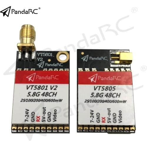 PandaRC VT5801 v2 VT5805 FPV Video Transmitter 5.8G 48CH 25/100/200/400/600mW Switchable OSD adjustable SMA MMCX VTX