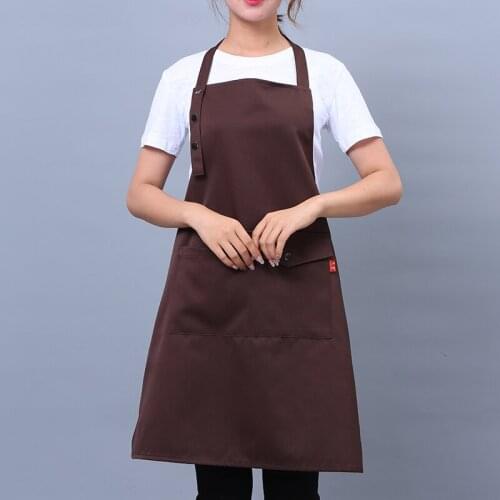 Waterproof Aprons for Women with 2 Pockets Bib Apron for Cooking Waterdrop Oil Resistant Kitchen Restaurant Grade Chef Apron