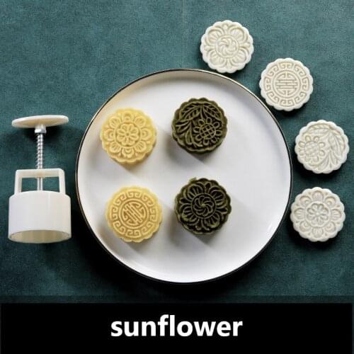 All Kinds Of Flower Mooncake Mold DIY Hand Pressure Fondant Moon Cake Mould Cookie Cutter Pastry Plastic Pastry Cake Baking Tool