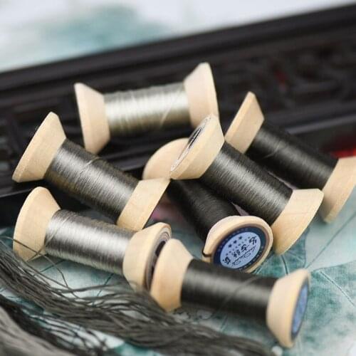 Hand-embroidered embroidery thread / silk thread / wrapped silk silk embroidery thread / hand-embroidered spool /bean grey