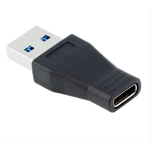 CHIPAL High Speed USB 3.1 Type C Female to USB 3.0 Male Port Adapter USB-C to USB3.0 Type-A Connector Converter / Black Color