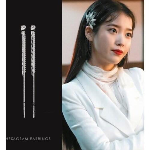 1 pair Silver Color Tassel Earrings Simple Long Ear Dangle Girls Women Drop Earring Delicate Jewelry for Party