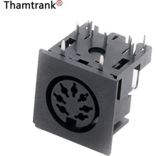 10PCS S terminals Micro Power Socket 7PIN DIN Jack Video Connector PCB Panel Mount Female Conector