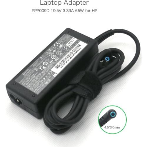 100% Original 19.5V 3.33A 65W 4.5*3.0mm Blue tip Notebook AC Adapter For HP ENVY Rove 20 mobile All-in-One PC Series PPP009D