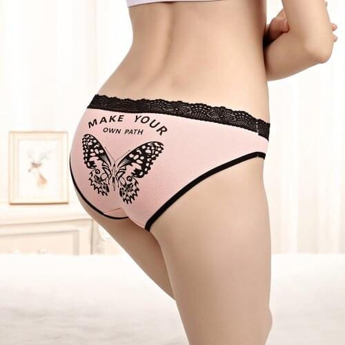12pcs/lot Women Letter Underwear Sexy Lace Butterfly Transparent For Women Seamless Underpant Low Waist Ladies Bikini Panties