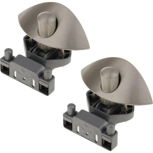 2Pcs Push Button Lock Latch - Keyless Drawer/ Door/ Cupboard/ Cabinet Latch Knob for RV, Camper, Motorhome, Boat - Nickel