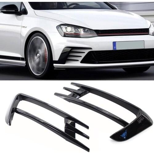 2PCS/Pair Car Front Fog Lamp Eyebrow Wind Knife Cover Trim ABS For VW Golf MK7 2014 2015 2016 2017 Fog Light Eyebrow Eye Lid