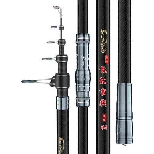 3.6m 3.9m 4.2m 4.5m 5.0m 5.4m Distant Throwing Pole High Carbon Super Hard Telescopic Fishing Rod Fishing Tackle