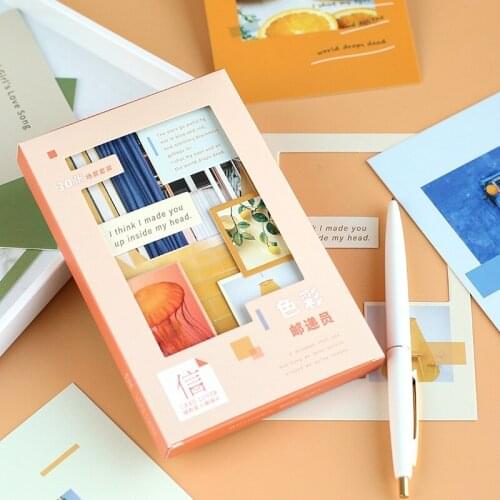 30 Pcs/Set Color Postman Hollowed Scene Postcard Photo Wall Decoration Card Gift Message Card Stationery