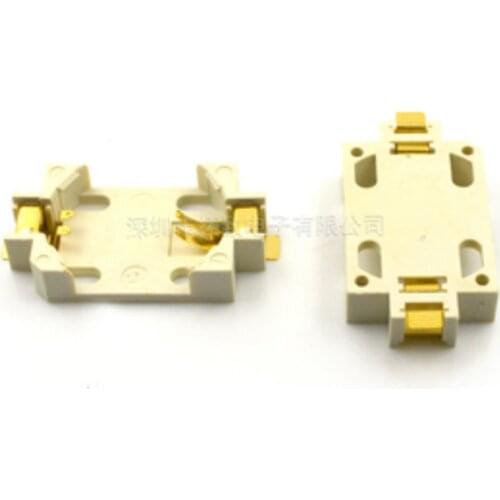 300pcs for factory direct high-quality battery socket CR2032 battery holder CR2025 BS-6 yellow gold plated