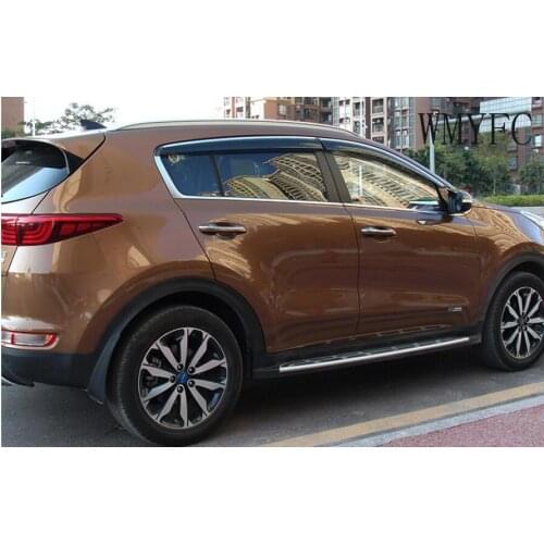 For KIA Sportage Fourth Generation 2016 2017 Window Visor Vent Shades Sun Rain Deflector Guard Protector Covers 4Pcs