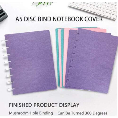 A5 Color Discbound Binding Cover Disc Ring Mushroom Hole Notebook Shell Cover DIY Assembly Notebook Cover Scrapbooking Supplies
