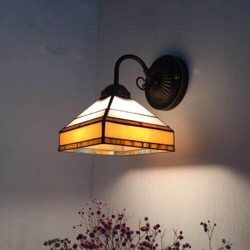 Promotion of Tiffany lamp European classic corridor lamp bedroom wall lamp Dragonfly iron single day wall lamp